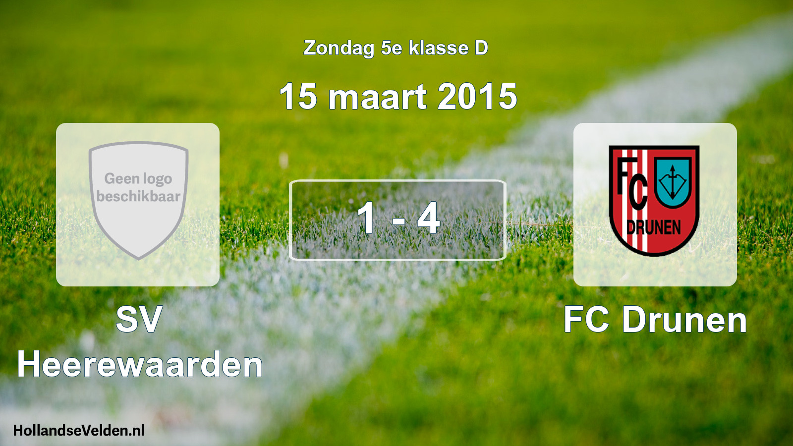 Total number of matches played: SV Heerewaarden - FC Drunen 1 - 4 (15 March 2015)