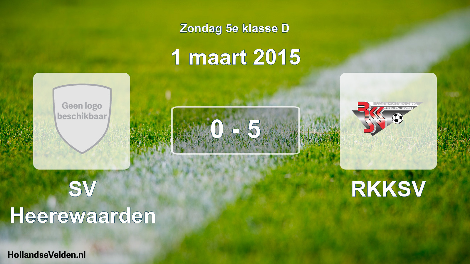 Total number of matches played: SV Heerewaarden - RKKSV 0 - 5 (1 March 2015)