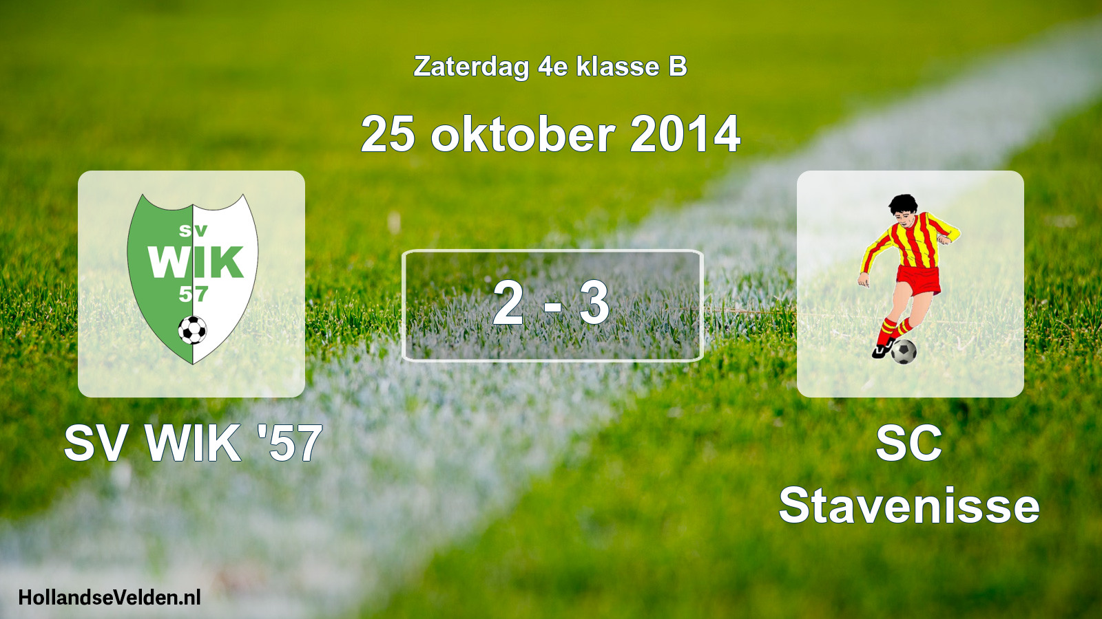 Total number of matches played: SV WIK '57 - SC Stavenisse 2 - 3 (25 October 2014)