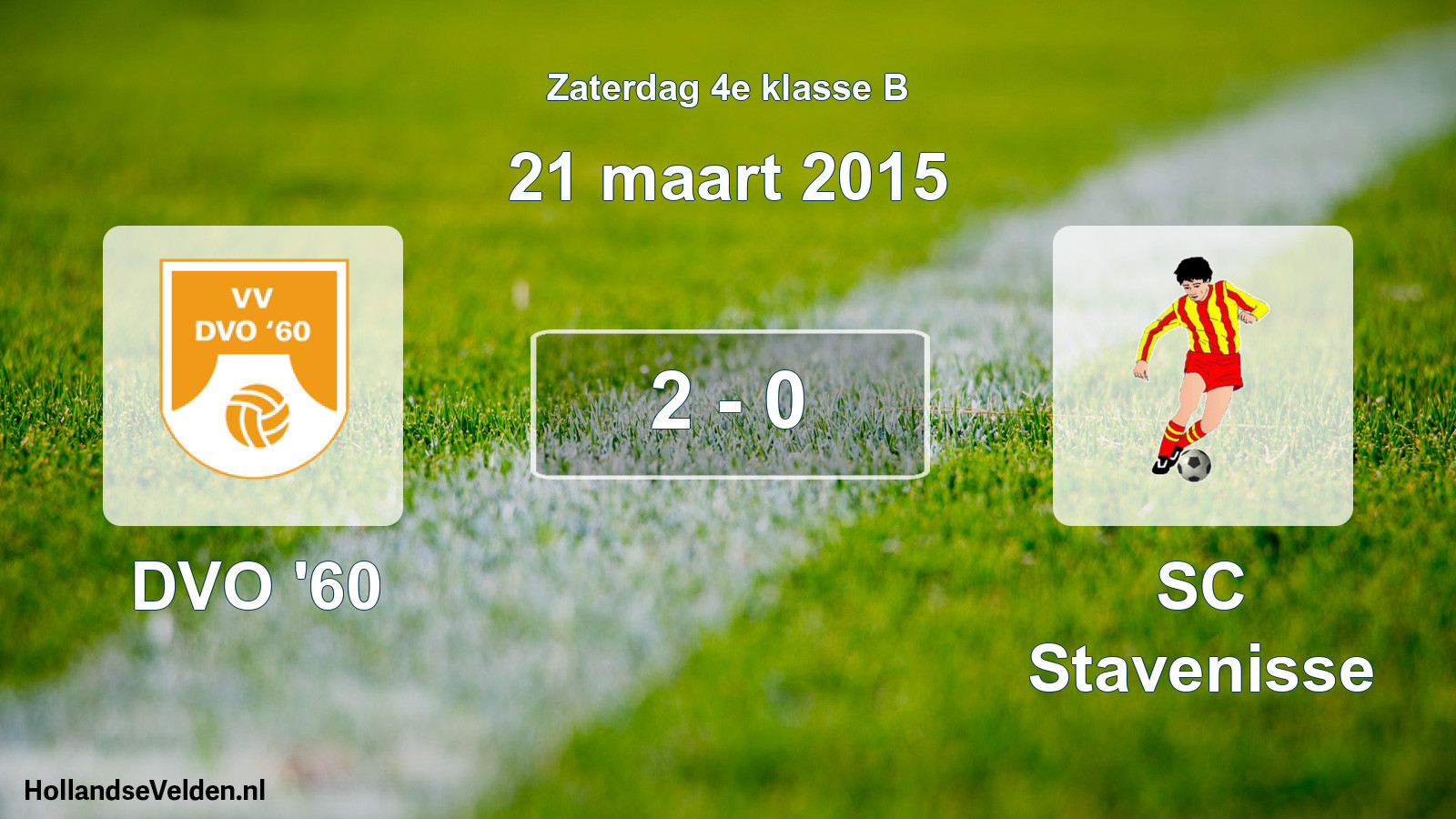 Total number of matches played: DVO '60 - SC Stavenisse 2 - 0 (21 March 2015)