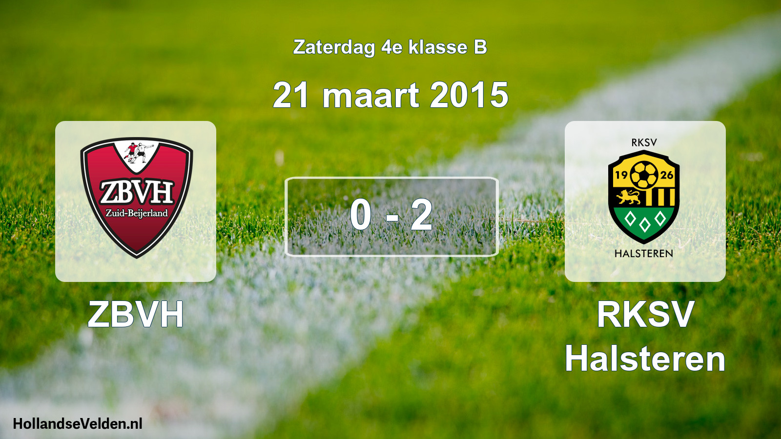 Total number of matches played: ZBVH - RKSV Halsteren 0 - 2 (21 March 2015)
