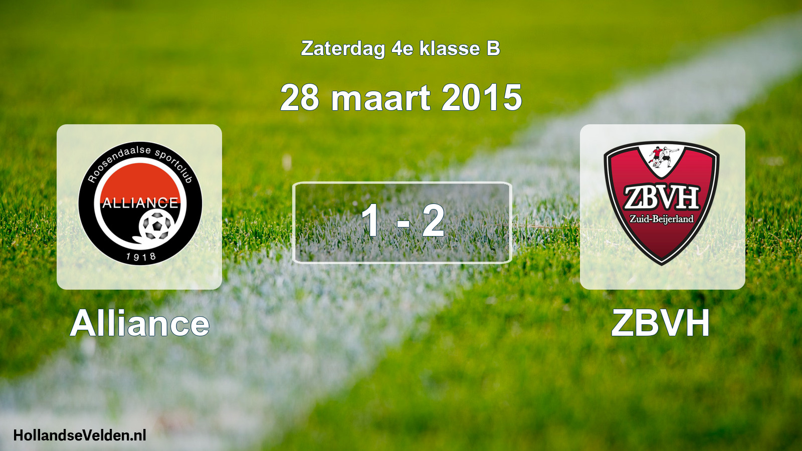 Total number of matches played: Alliance - ZBVH 1 - 2 (28 March 2015)