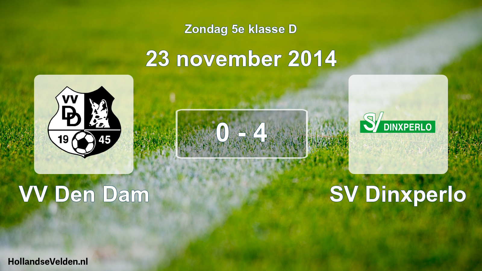 Total number of matches played: VV Den Dam - SV Dinxperlo 0 - 4 (23 November 2014)