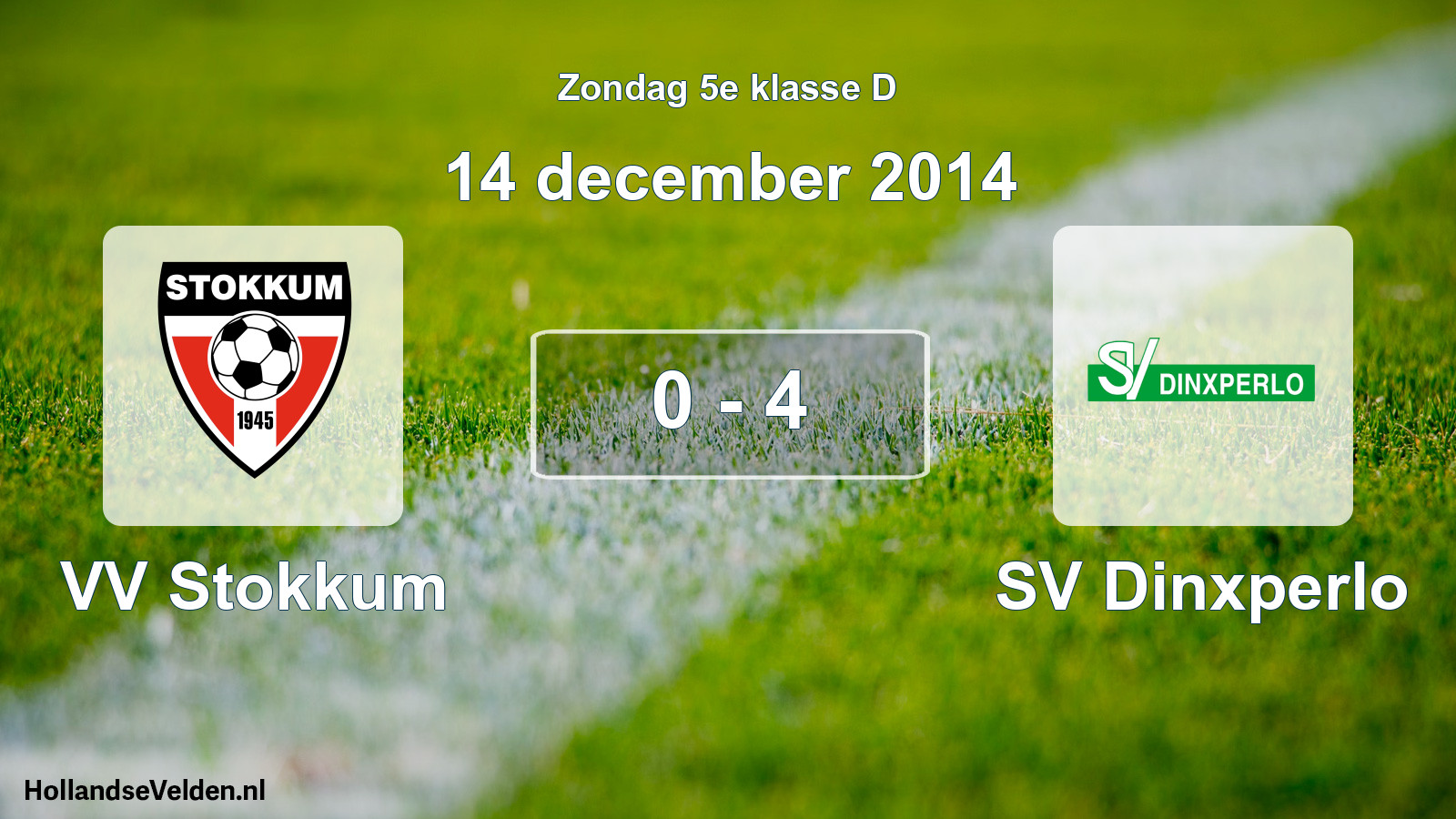 Total number of matches played: VV Stokkum - SV Dinxperlo 0 - 4 (14 December 2014)