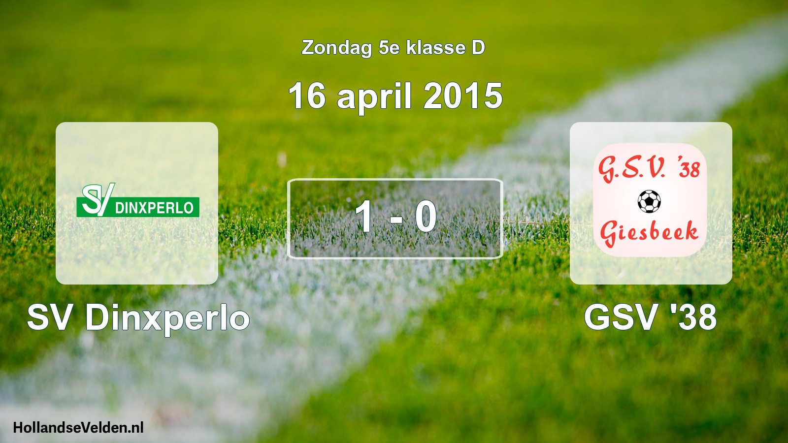 Total number of matches played: SV Dinxperlo - GSV '38 1 - 0 (16 April 2015)