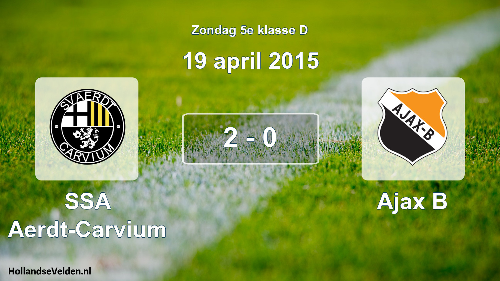 Total number of matches played: SSA Aerdt-Carvium - Ajax B 2 - 0 (19 April 2015)