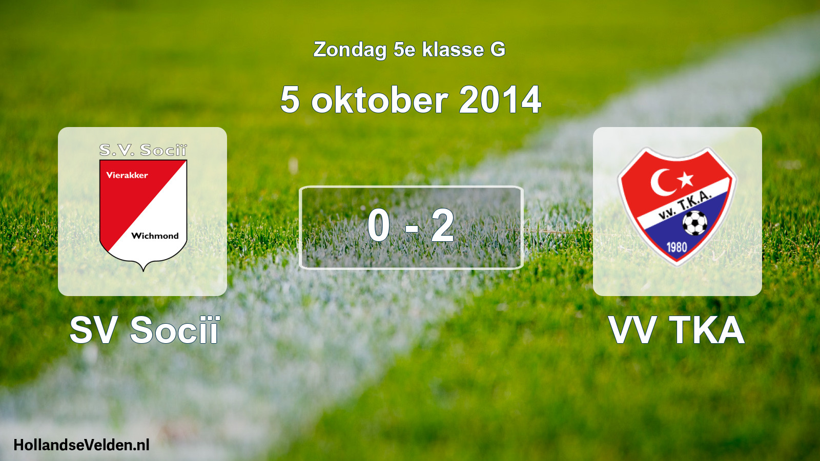 Total number of matches played: SV Sociï - VV TKA 0 - 2 (5 October 2014)