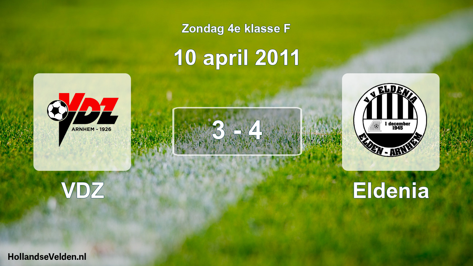 Total number of matches played: VDZ - Eldenia 3 - 4 (10 April 2011)