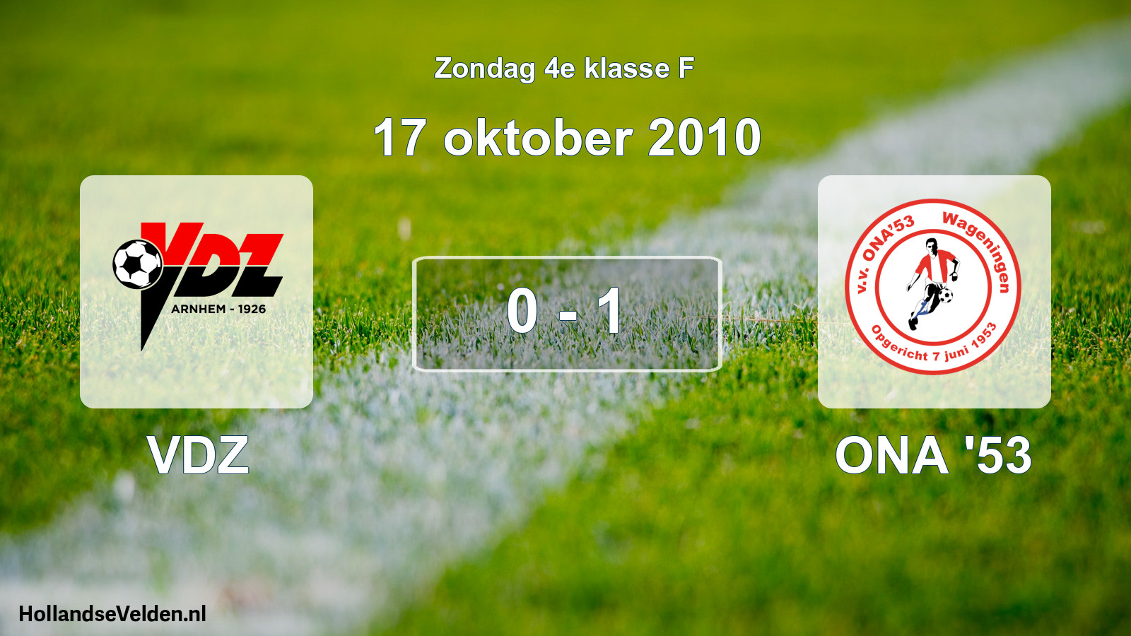 Total number of matches played: VDZ - ONA '53 0 - 1 (17 October 2010)