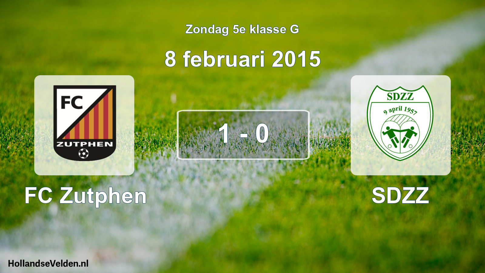 Total number of matches played: FC Zutphen - SDZZ 1 - 0 (8 February 2015)