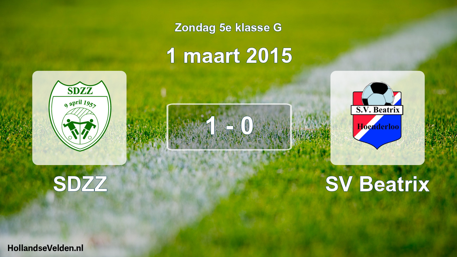 Total number of matches played: SDZZ - SV Beatrix 1 - 0 (1 March 2015)