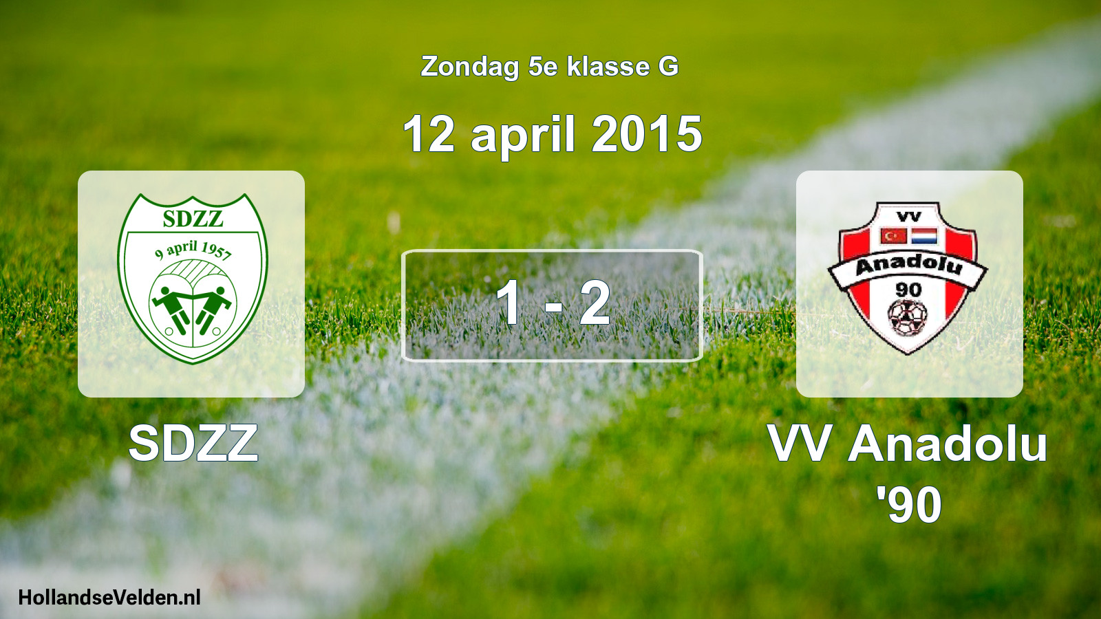 Total number of matches played: SDZZ - VV Anadolu '90 1 - 2 (12 April 2015)
