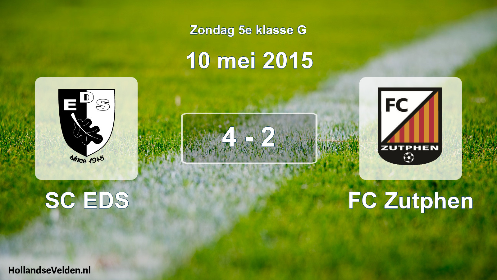 Total number of matches played: SC EDS - FC Zutphen 4 - 2 (10 May 2015)