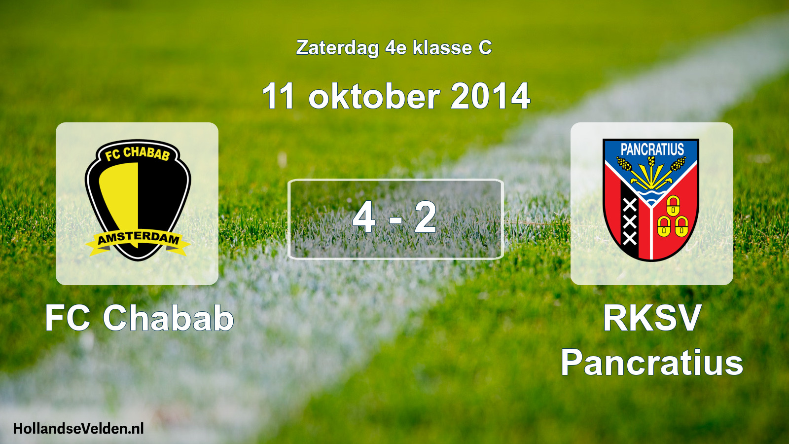 Total number of matches played: FC Chabab - RKSV Pancratius 4 - 2 (11 October 2014)
