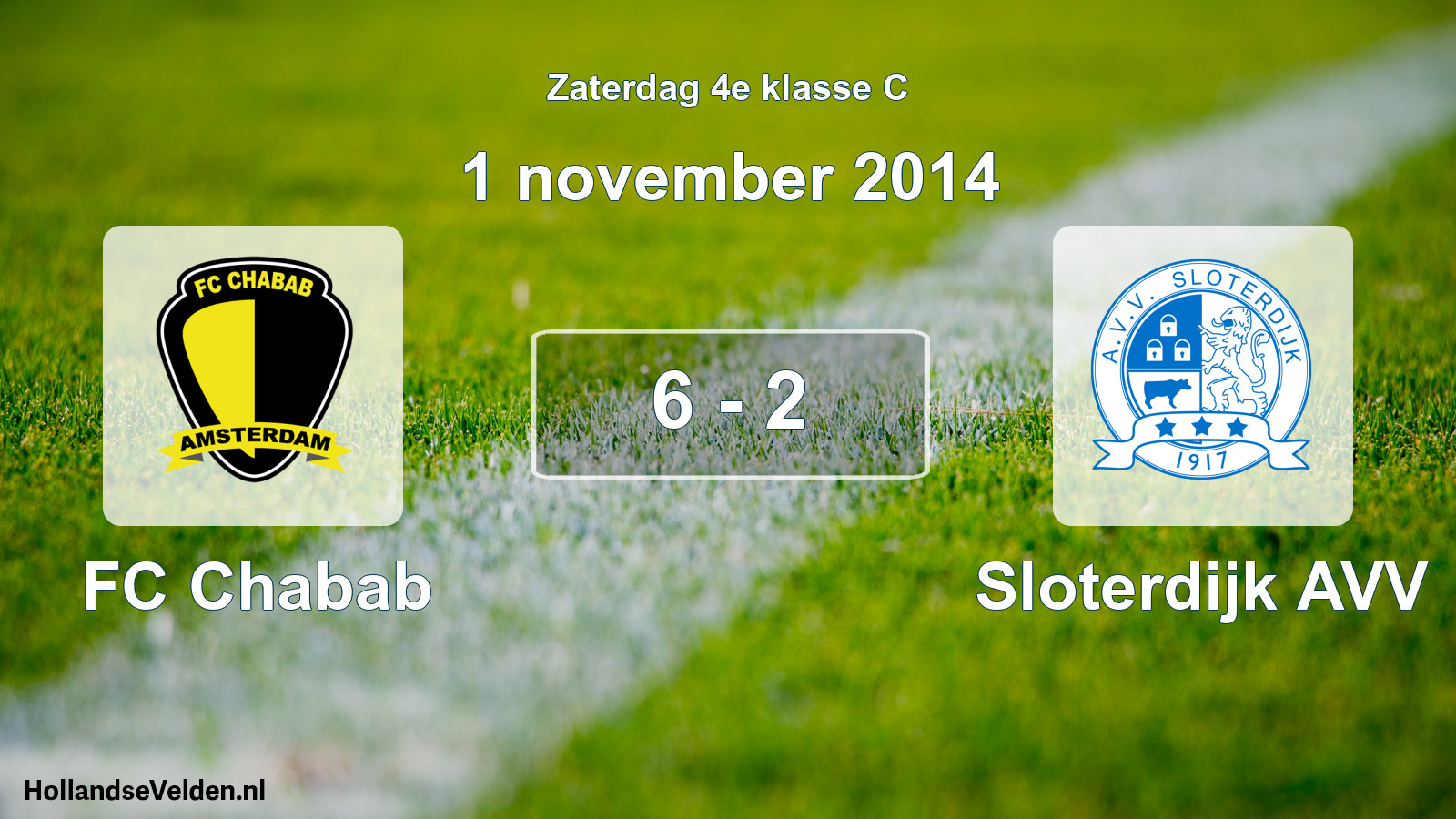 Total number of matches played: FC Chabab - Sloterdijk AVV 6 - 2 (1 November 2014)