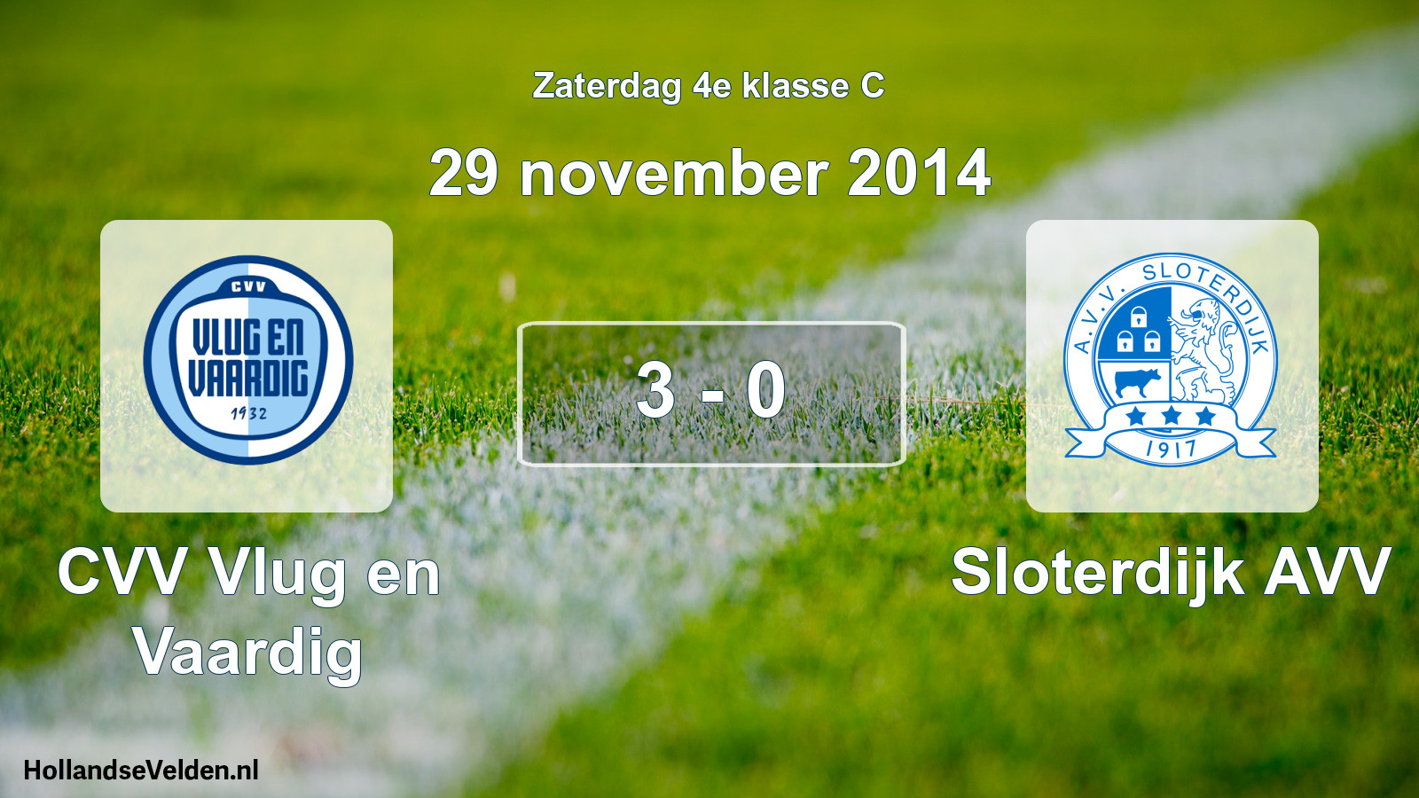Total number of matches played: CVV Vlug en Vaardig - Sloterdijk AVV 3 - 0 (29 November 2014)