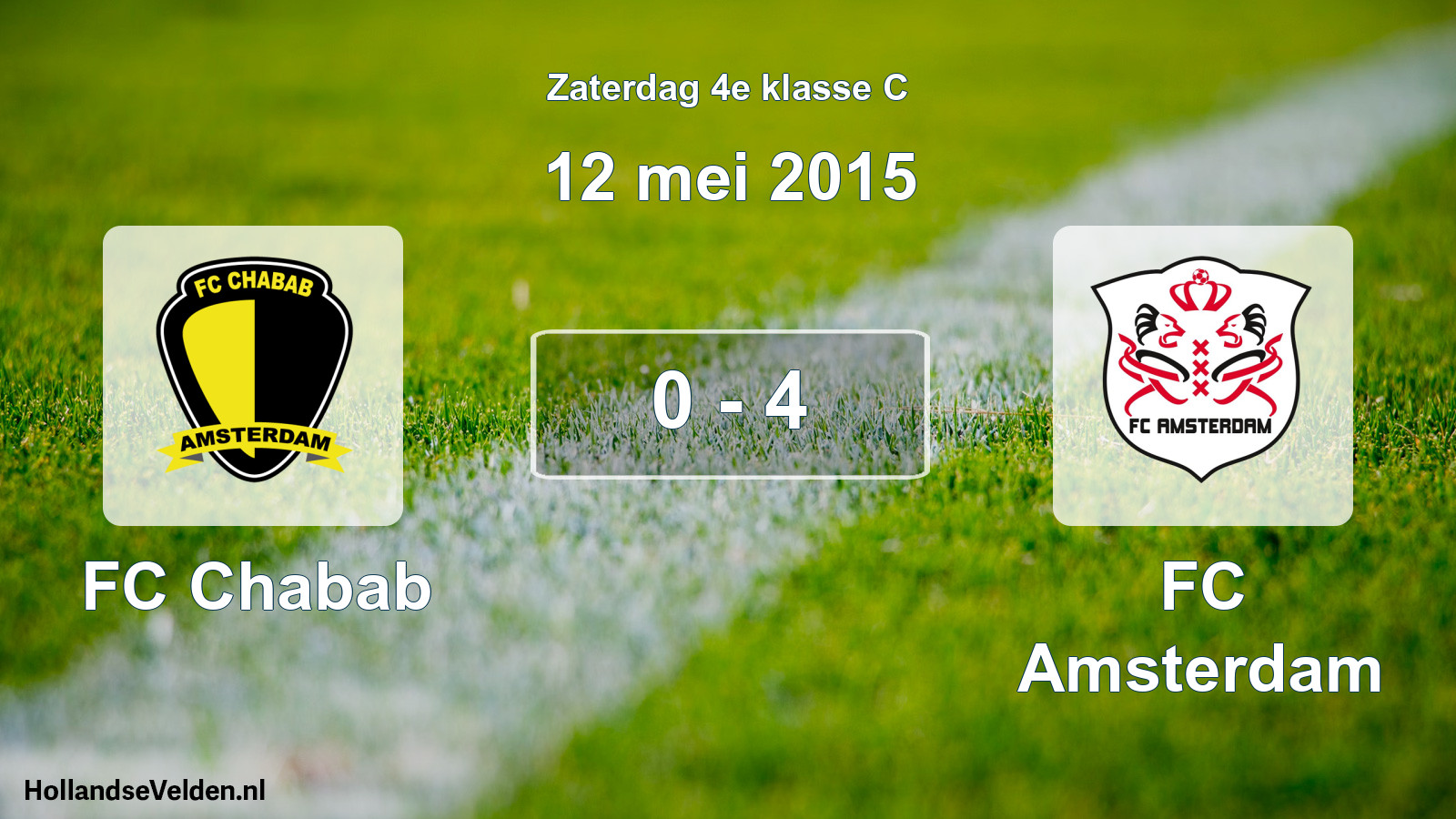 Total number of matches played: FC Chabab - FC Amsterdam 0 - 4 (12 May 2015)