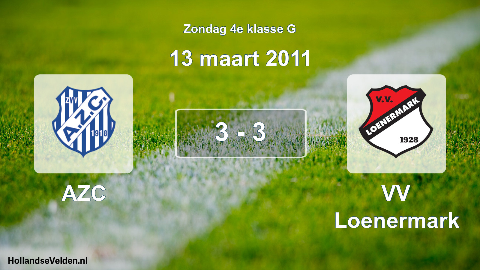 Total number of matches played: AZC - VV Loenermark 3 - 3 (13 March 2011)