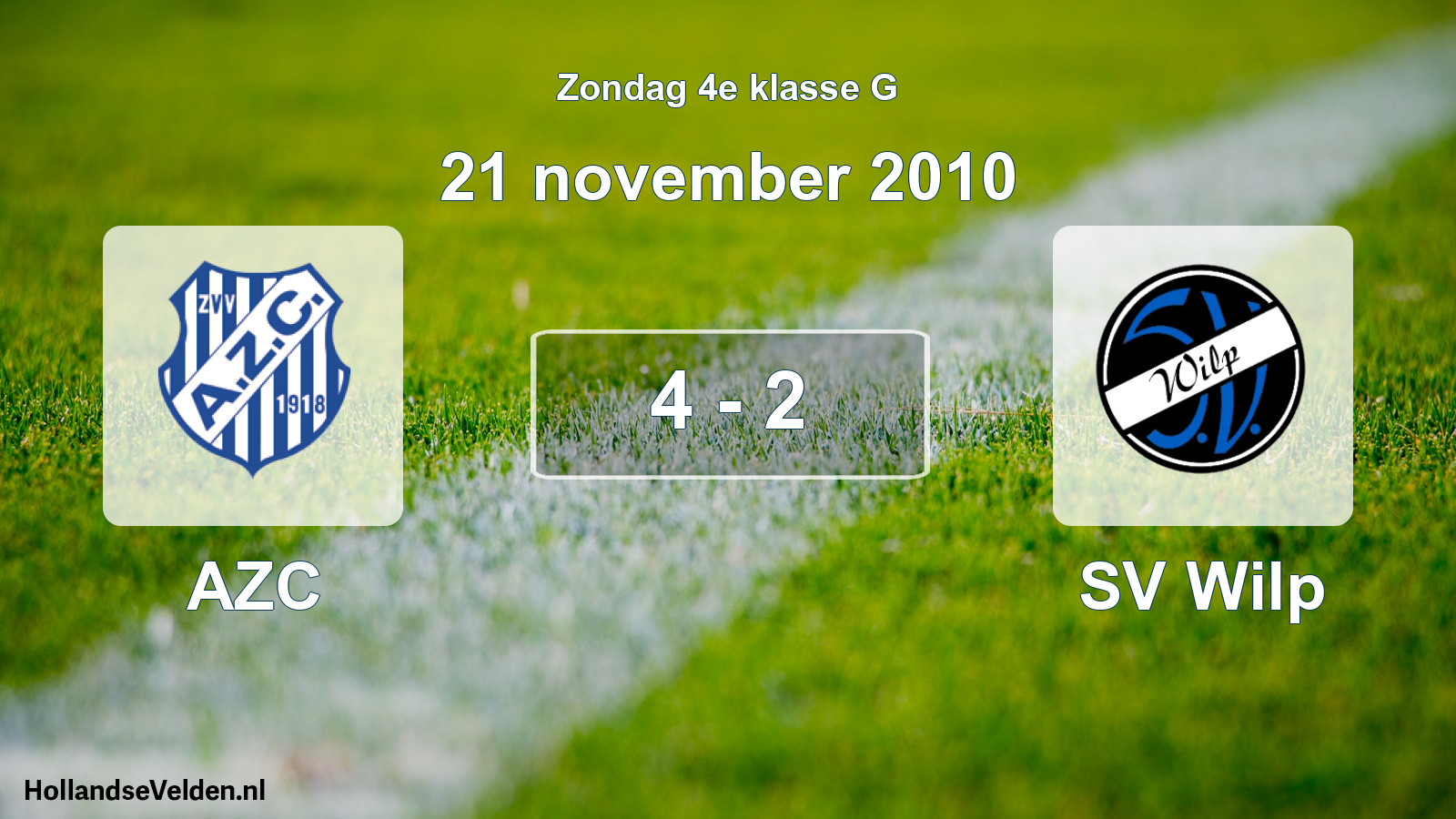 Total number of matches played: AZC - SV Wilp 4 - 2 (21 November 2010)
