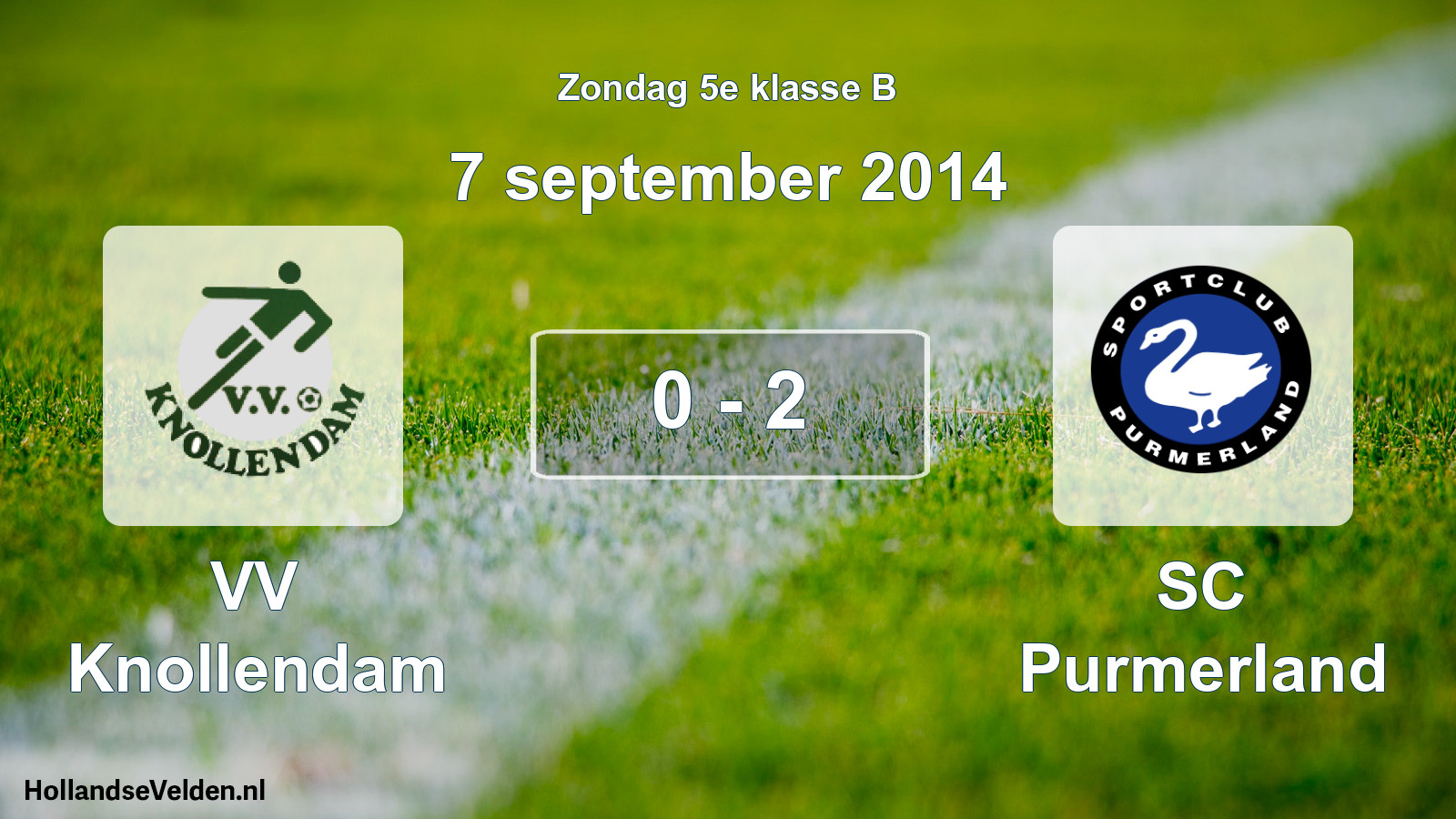 Total number of matches played: VV Knollendam - SC Purmerland 0 - 2 (7 September 2014)