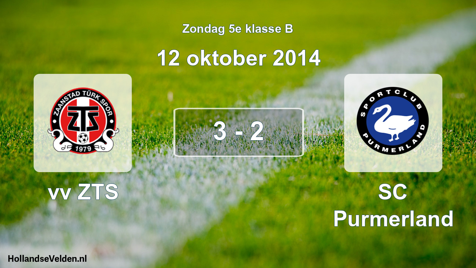 Total number of matches played: vv ZTS - SC Purmerland 3 - 2 (12 October 2014)