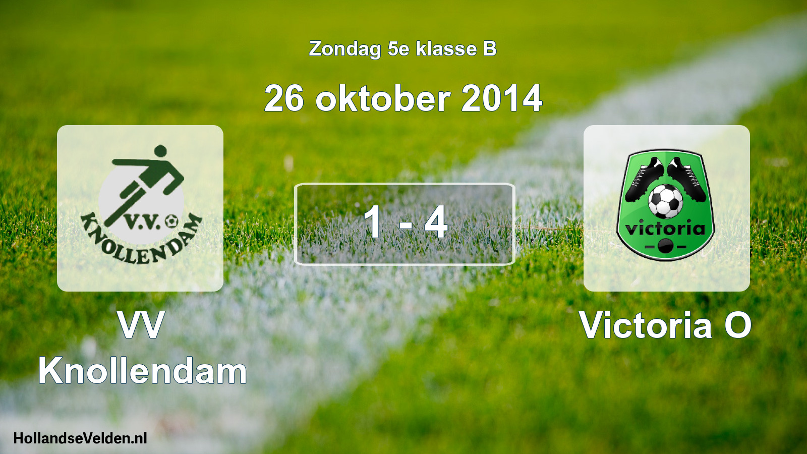 Total number of matches played: VV Knollendam - Victoria O 1 - 4 (26 October 2014)
