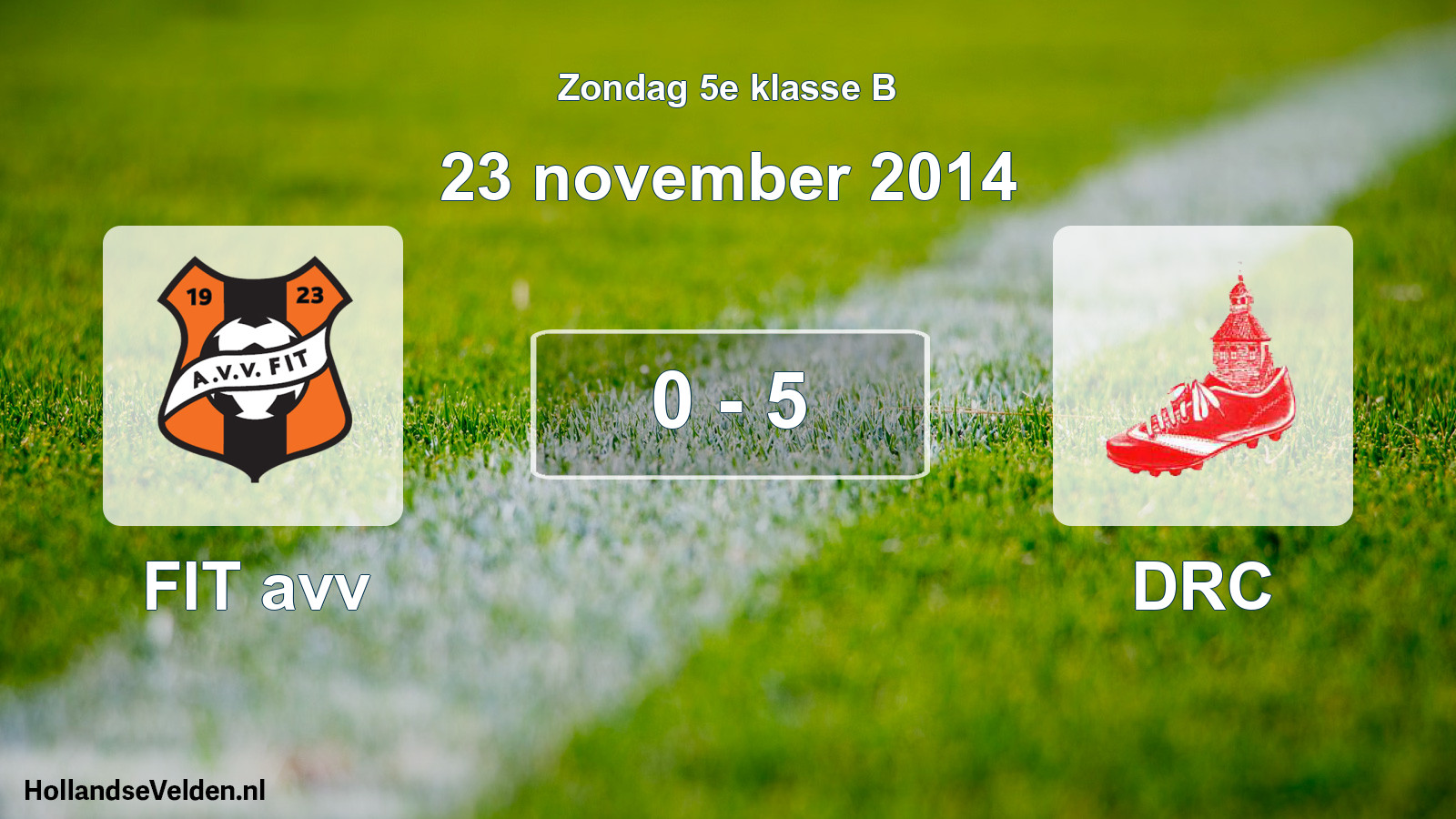 Total number of matches played: FIT avv - DRC 0 - 5 (23 November 2014)