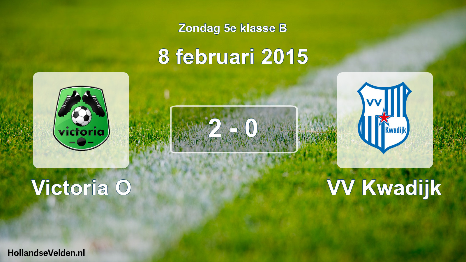 Total number of matches played: Victoria O - VV Kwadijk 2 - 0 (8 February 2015)