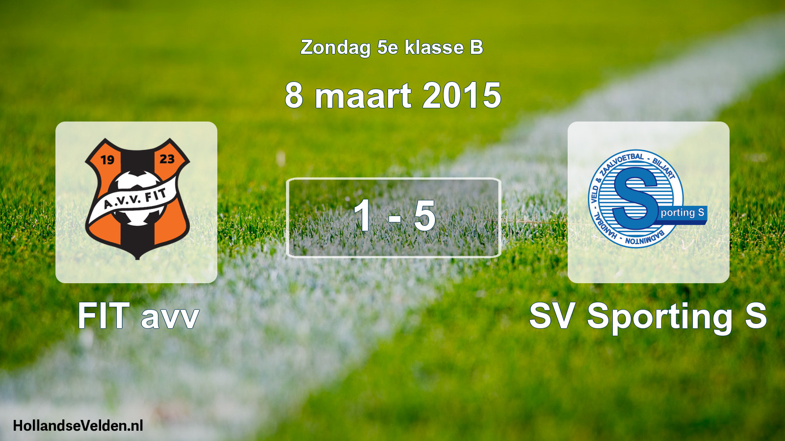 Total number of matches played: FIT avv - SV Sporting S 1 - 5 (8 March 2015)