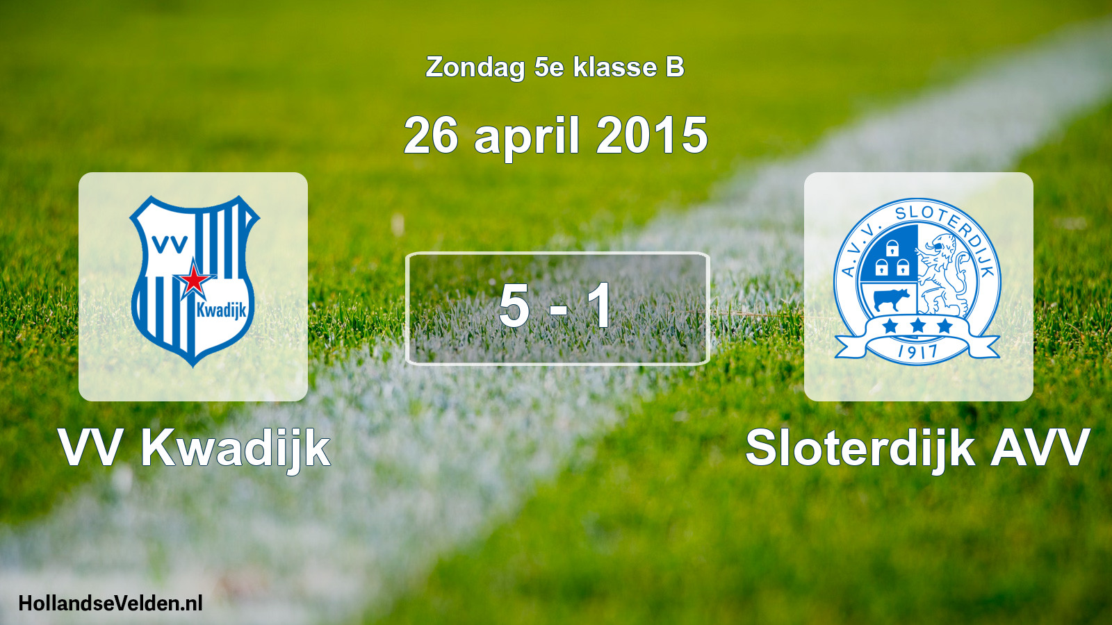 Total number of matches played: VV Kwadijk - Sloterdijk AVV 5 - 1 (26 April 2015)