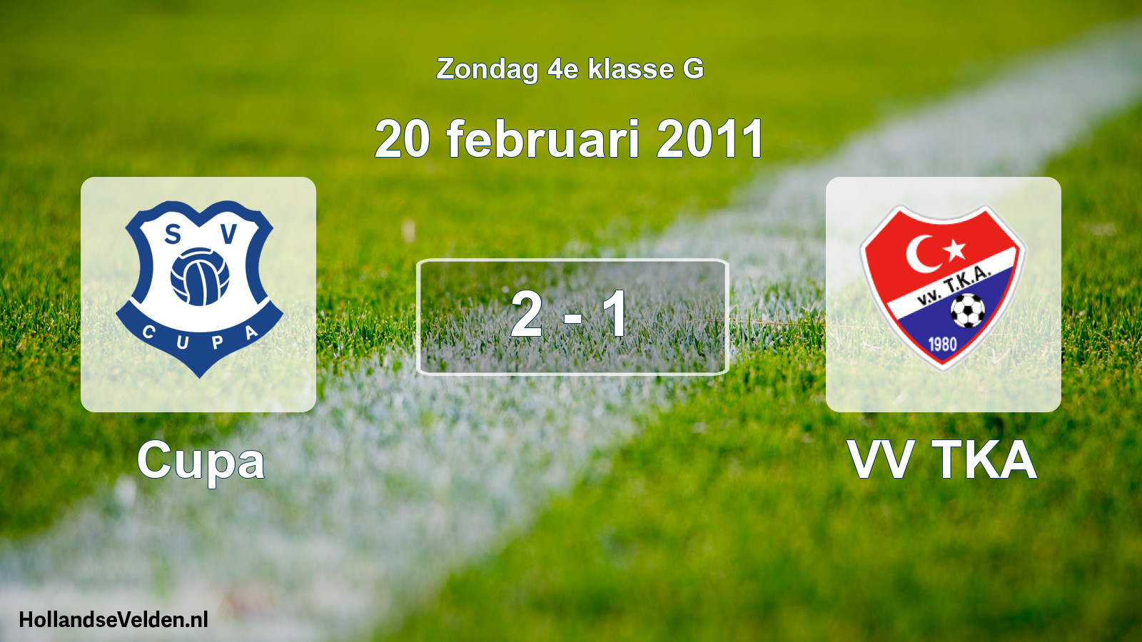 Total number of matches played: Cupa - VV TKA 2 - 1 (20 February 2011)