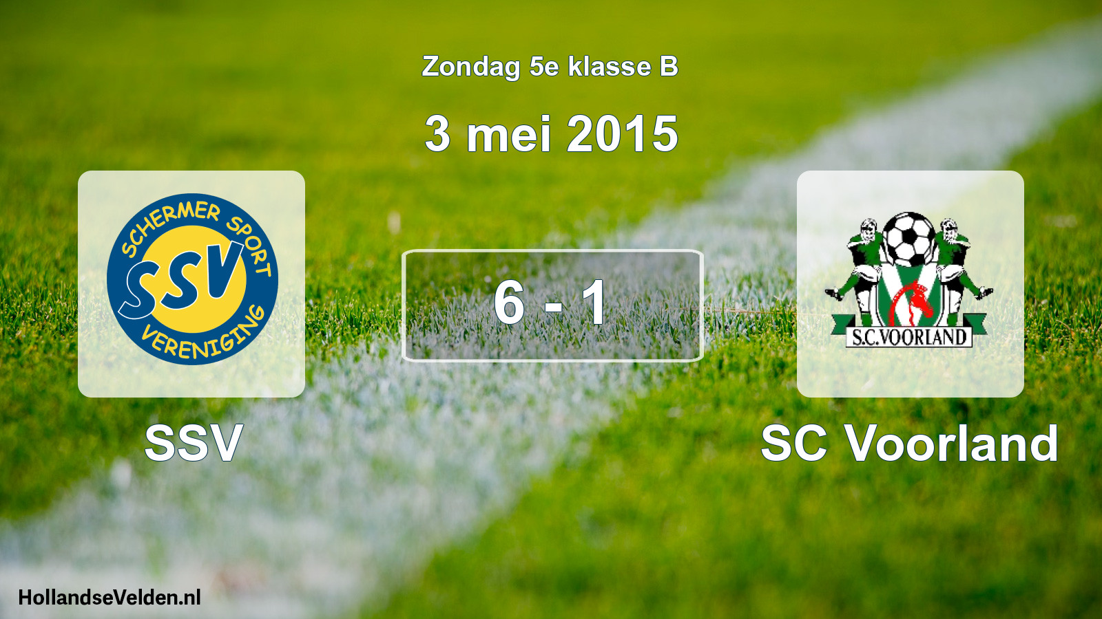 Total number of matches played: SSV - SC Voorland 6 - 1 (3 May 2015)