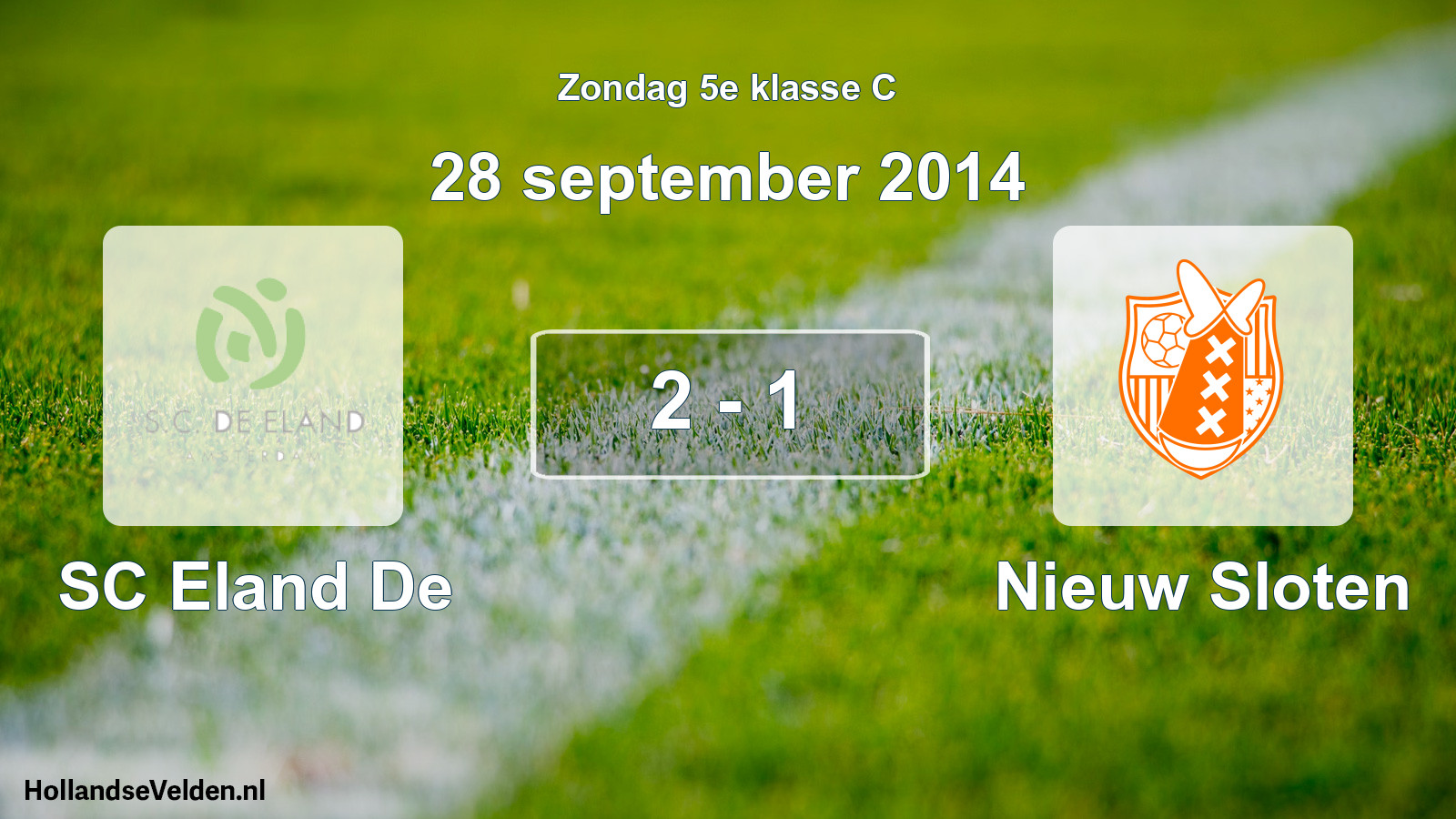 Total number of matches played: SC Eland De - Nieuw Sloten 2 - 1 (28 September 2014)
