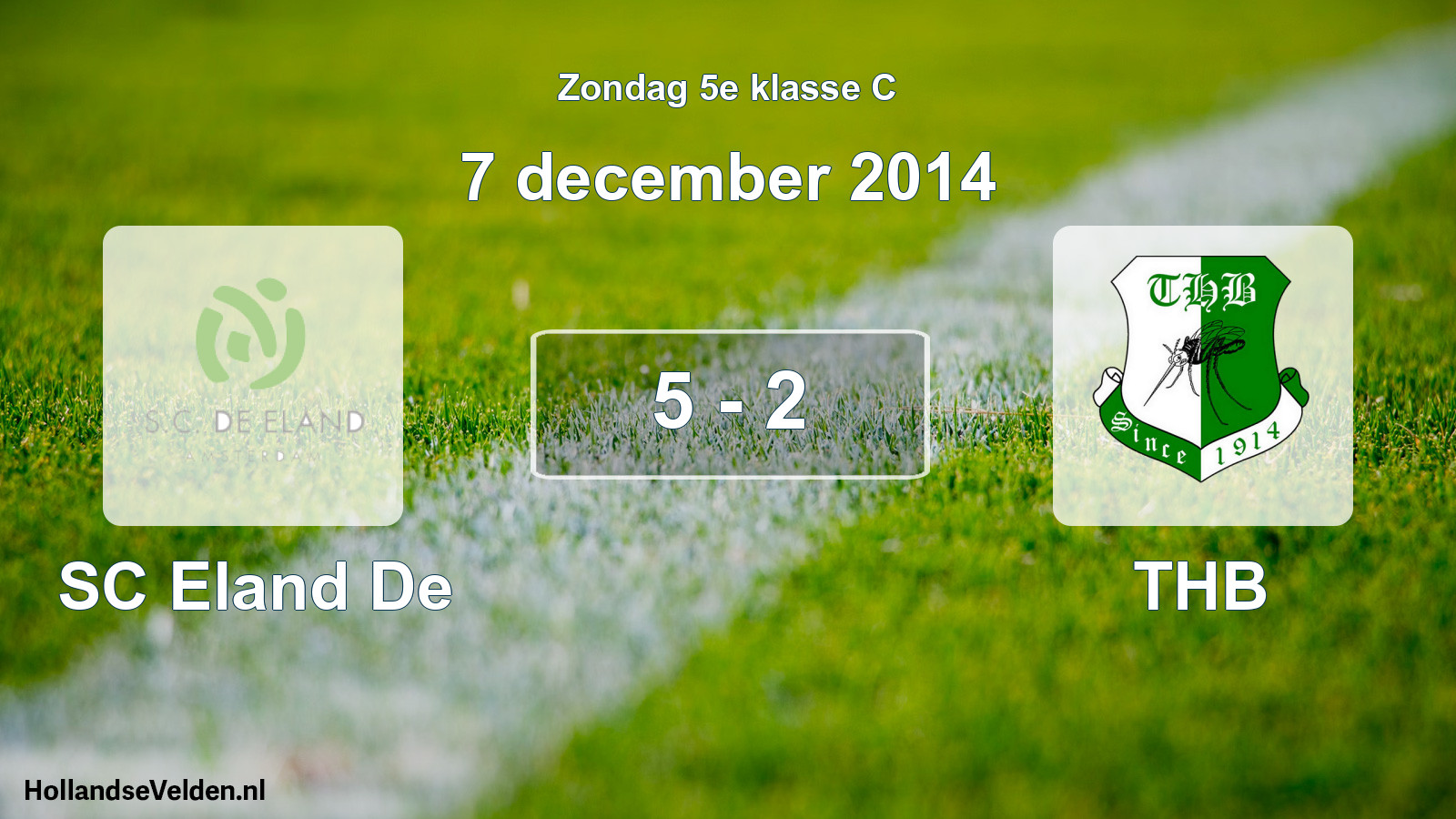 Total number of matches played: SC Eland De - THB 5 - 2 (7 December 2014)