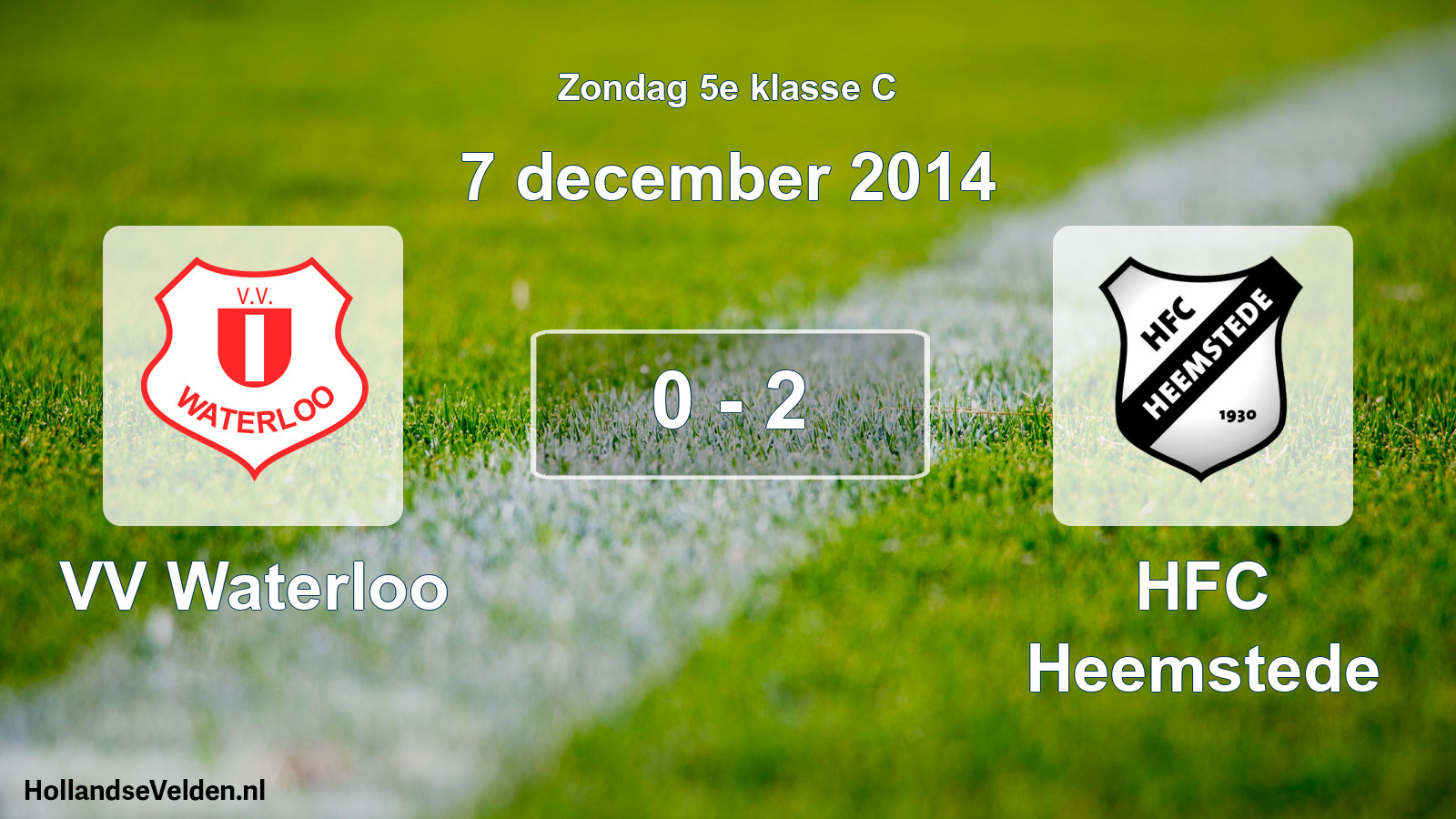 Total number of matches played: VV Waterloo - HFC Heemstede 0 - 2 (7 December 2014)