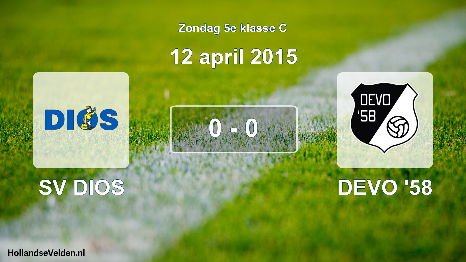 Total number of matches played: SV DIOS - DEVO '58 0 - 0 (12 April 2015)