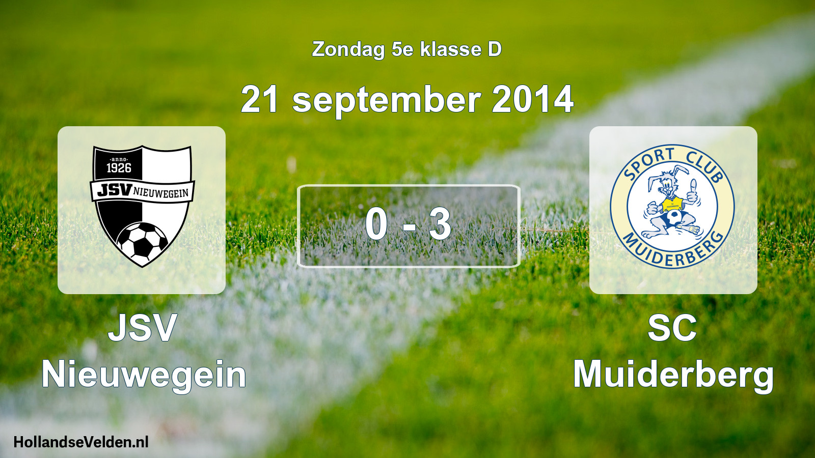 Total number of matches played: JSV Nieuwegein - SC Muiderberg 0 - 3 (21 September 2014)