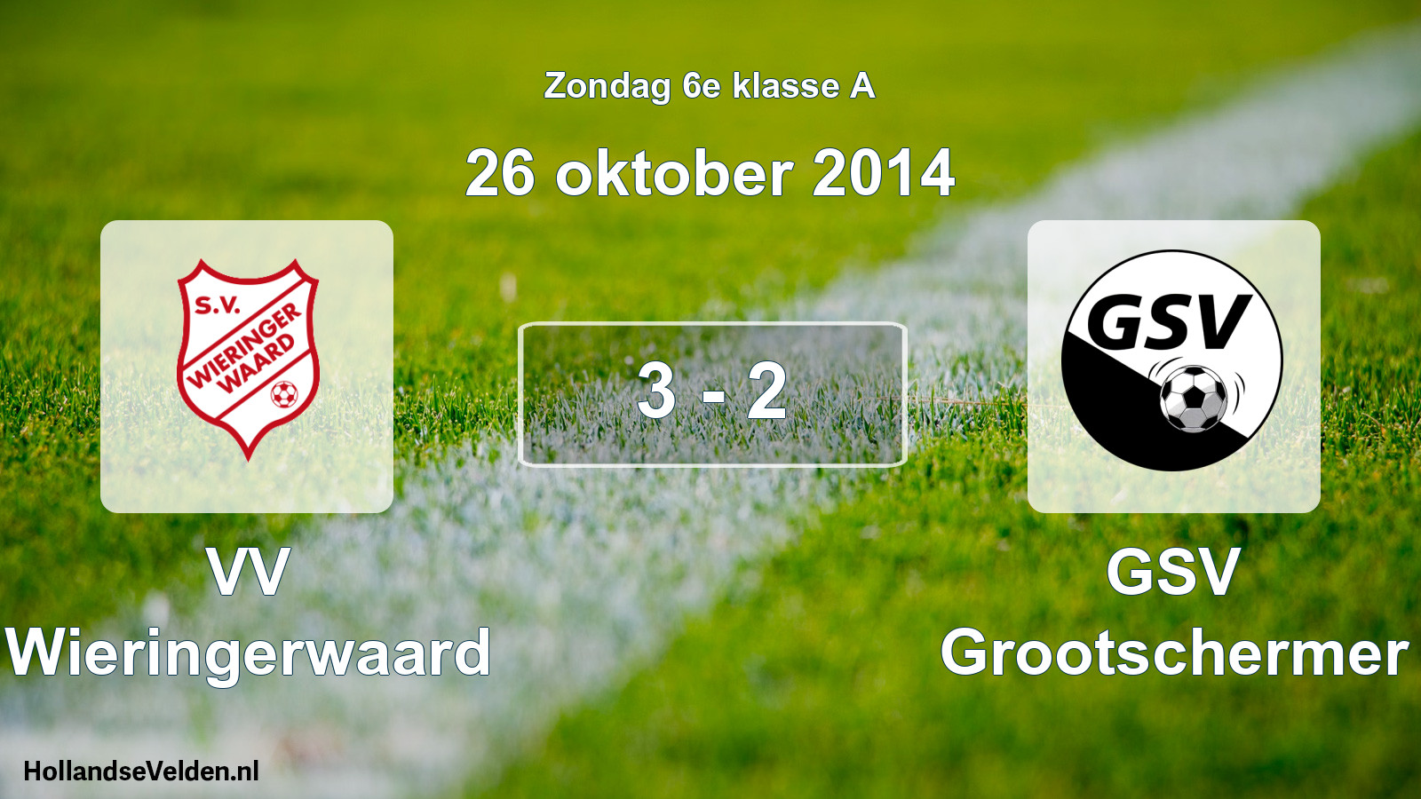 Total number of matches played: VV Wieringerwaard - GSV Grootschermer 3 - 2 (26 October 2014)