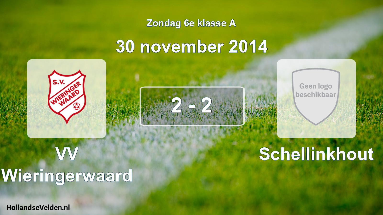Total number of matches played: VV Wieringerwaard - Schellinkhout 2 - 2 (30 November 2014)
