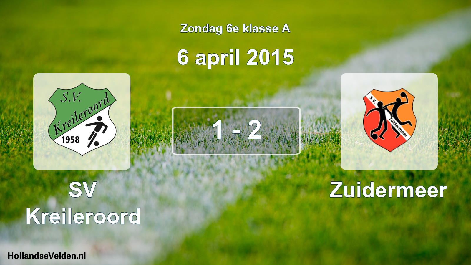 Total number of matches played: SV Kreileroord - Zuidermeer 1 - 2 (6 April 2015)