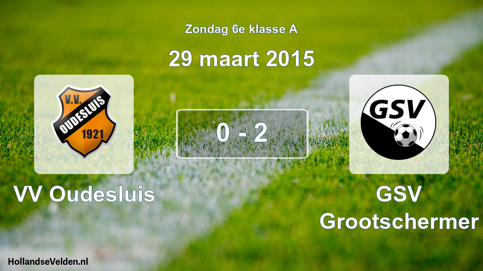 Total number of matches played: VV Oudesluis - GSV Grootschermer 0 - 2 (29 March 2015)