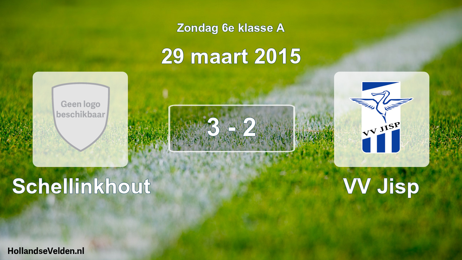 Total number of matches played: Schellinkhout - VV Jisp 3 - 2 (29 March 2015)