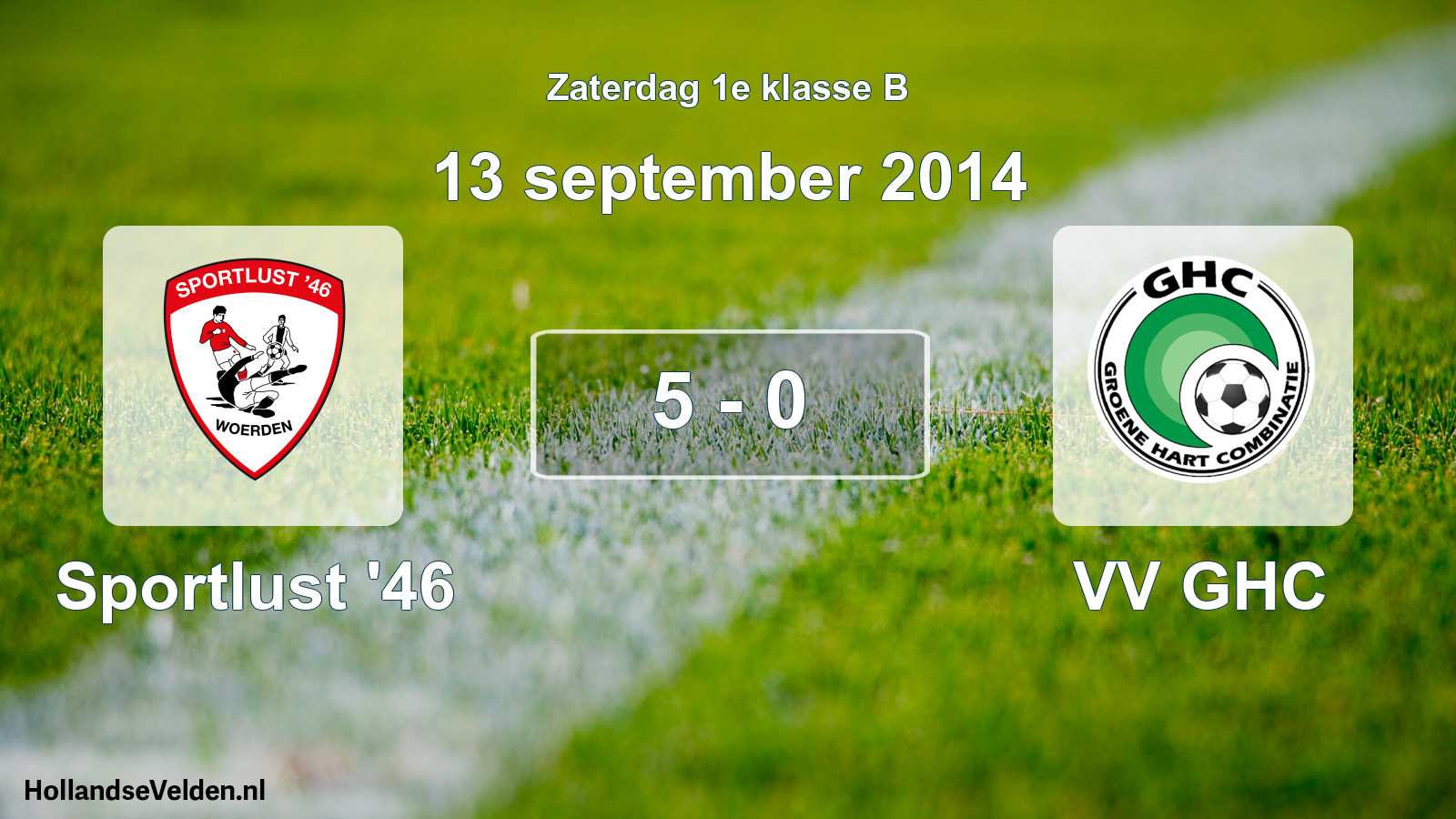 Total number of matches played: Sportlust '46 - VV GHC 5 - 0 (13 September 2014)