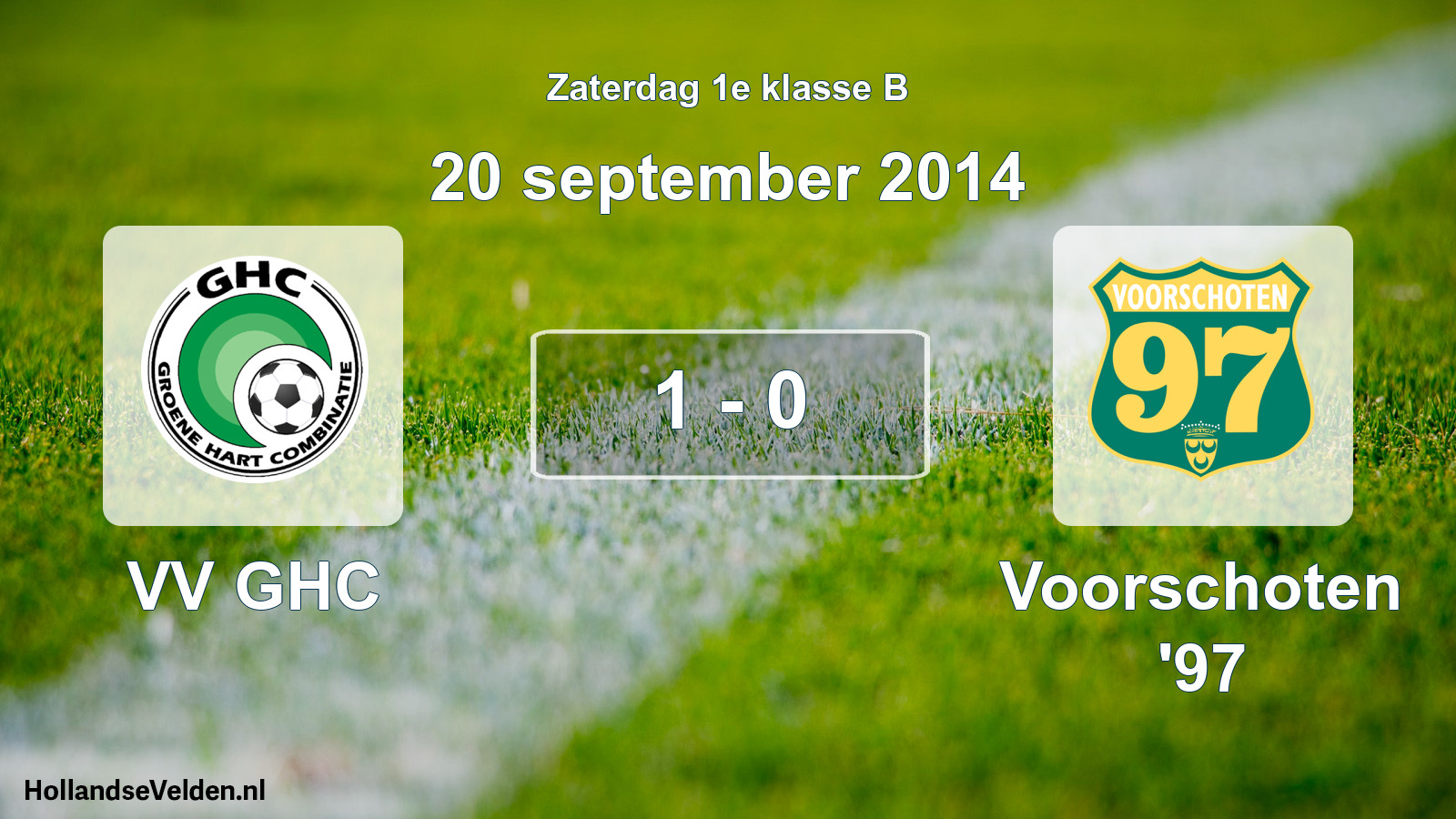 Total number of matches played: VV GHC - Voorschoten '97 1 - 0 (20 September 2014)
