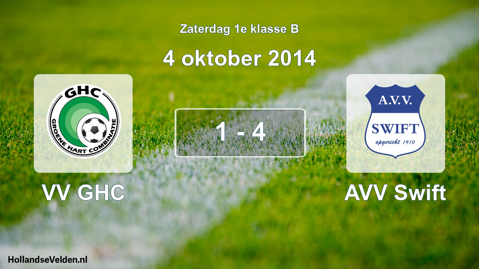 Total number of matches played: VV GHC - AVV Swift 1 - 4 (4 October 2014)