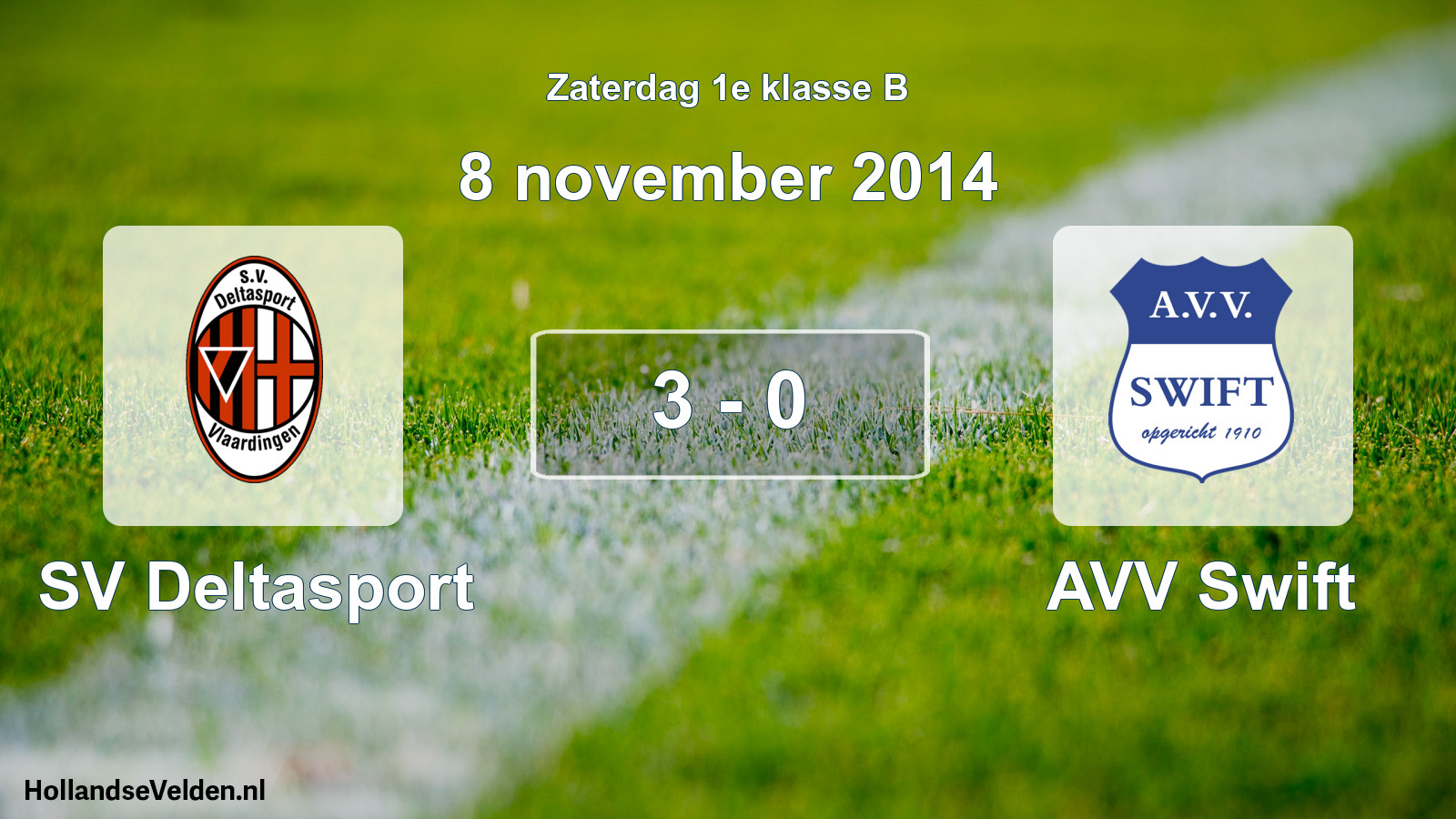 Total number of matches played: SV Deltasport - AVV Swift 3 - 0 (8 November 2014)