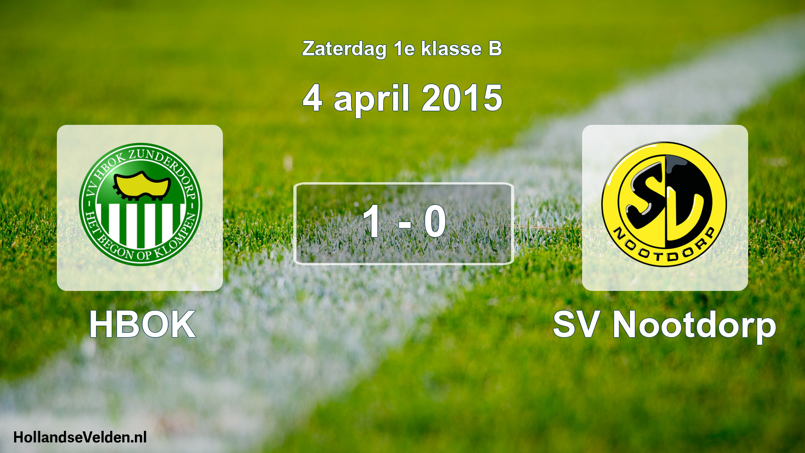 Total number of matches played: HBOK - SV Nootdorp 1 - 0 (4 April 2015)