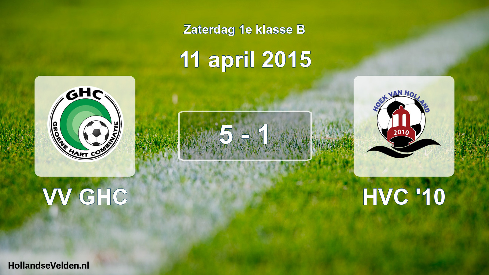 Total number of matches played: VV GHC - HVC '10 5 - 1 (11 April 2015)