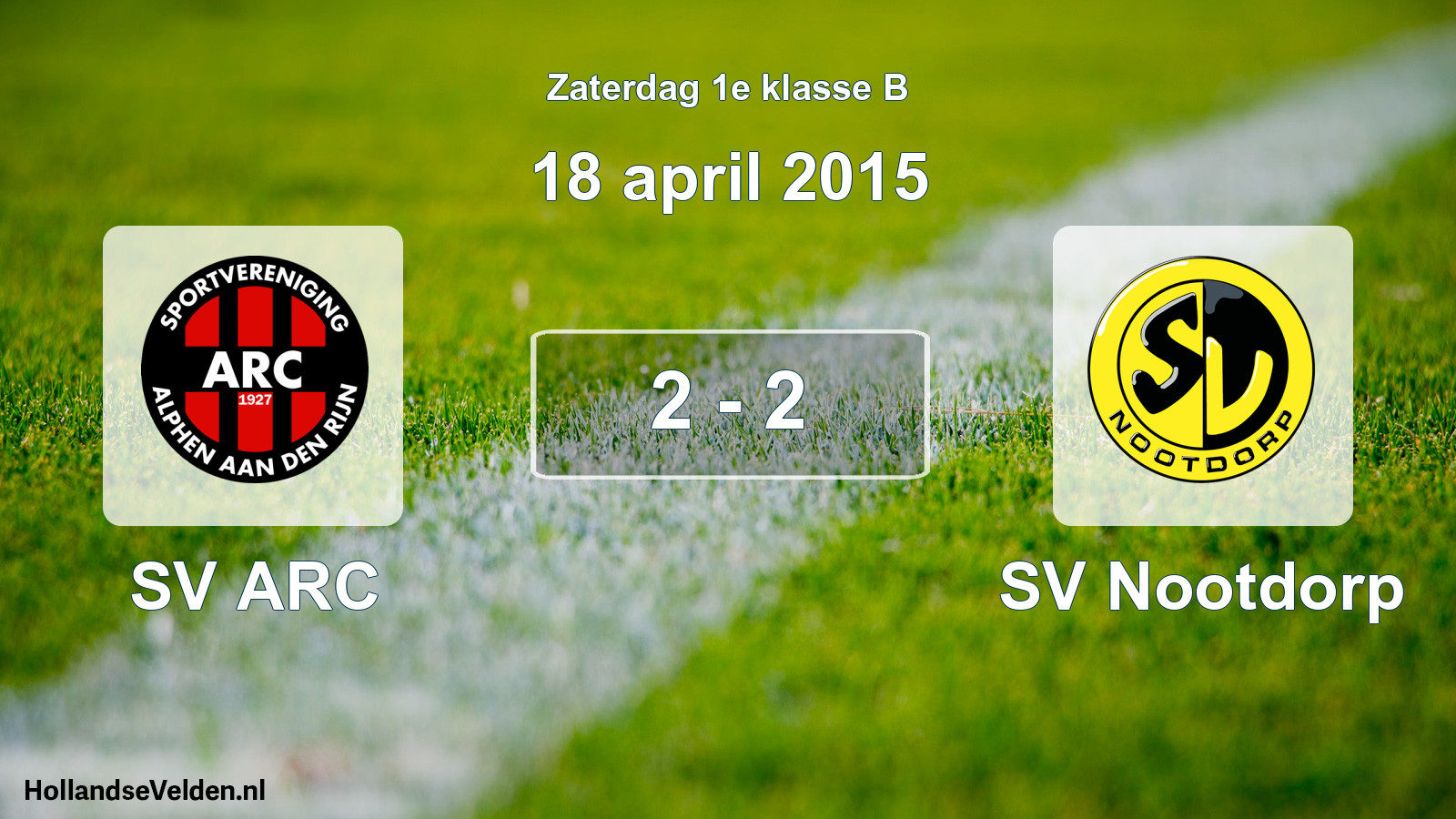 Total number of matches played: SV ARC - SV Nootdorp 2 - 2 (18 April 2015)
