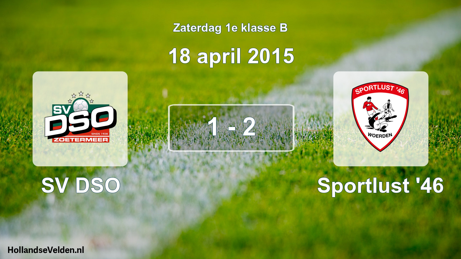 Total number of matches played: SV DSO - Sportlust '46 1 - 2 (18 April 2015)